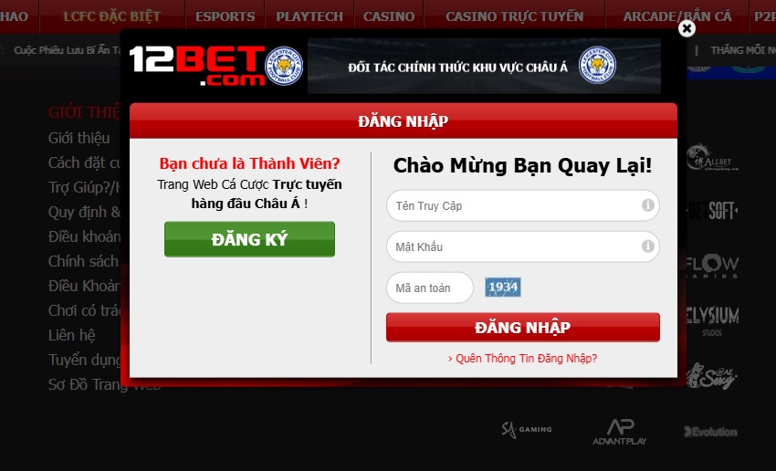 Nhung cau hoi FAQ ve tai khoan 12Bet