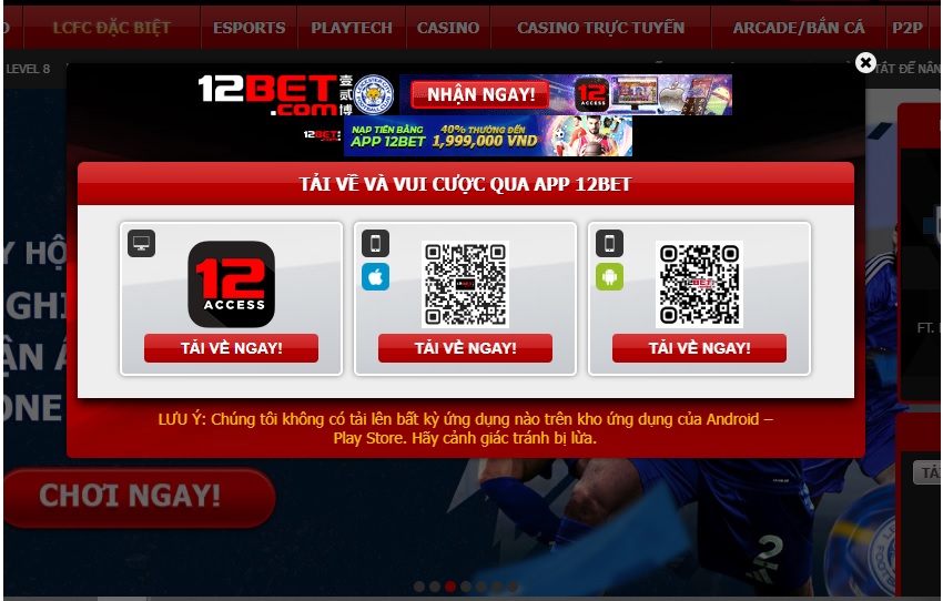 Giai dap thac mac thuong gap ve app 12Bet